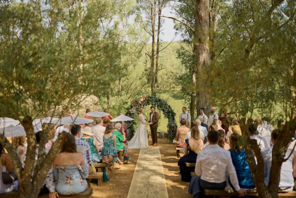 ceremony area at Mystwood Wedding Venue